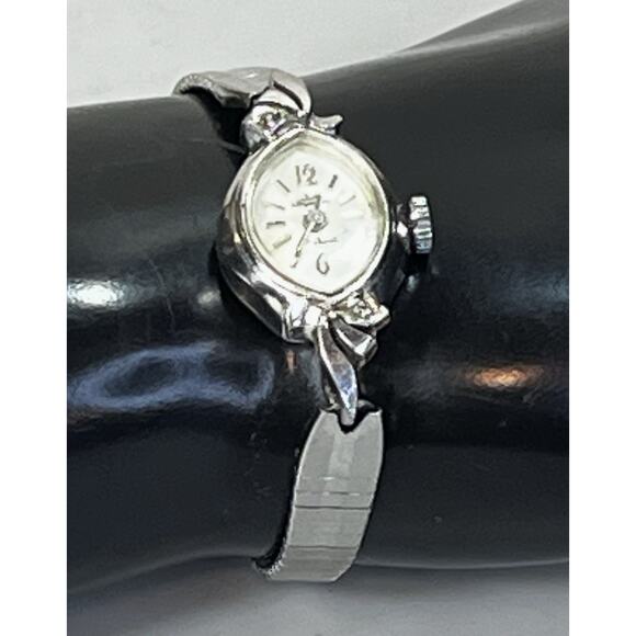 Jules Jurgensen 17 Jewels Watch Vintage, Diamonds Works, Needs Battery - Picture 1 of 16